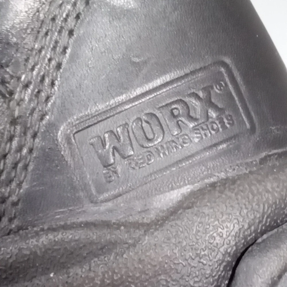 Worx by Red Wing Shoes 5601 Men Black Leather Metatarsal Steel Toe Work Boots 6M